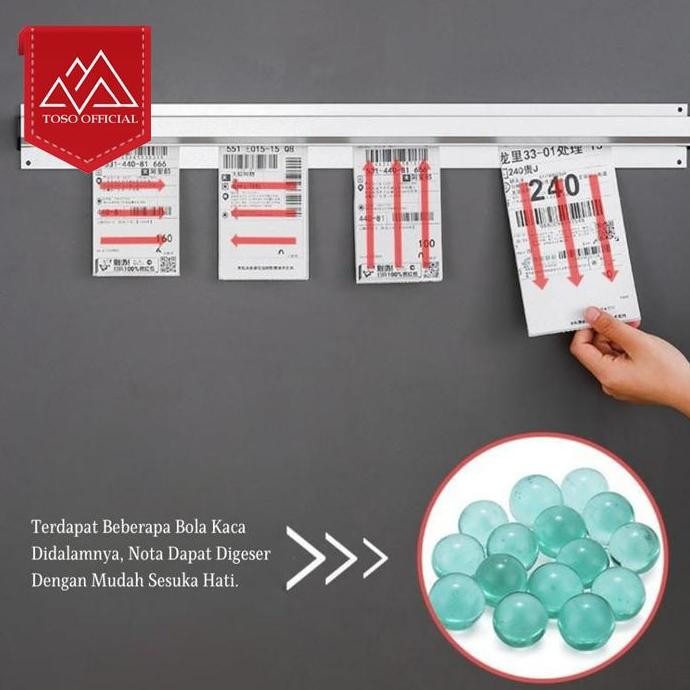 

Bill Holder Capitan Nota Stainless Receipt Holder Penjepit Kertas Bon Bill Tab Grabber Allshop