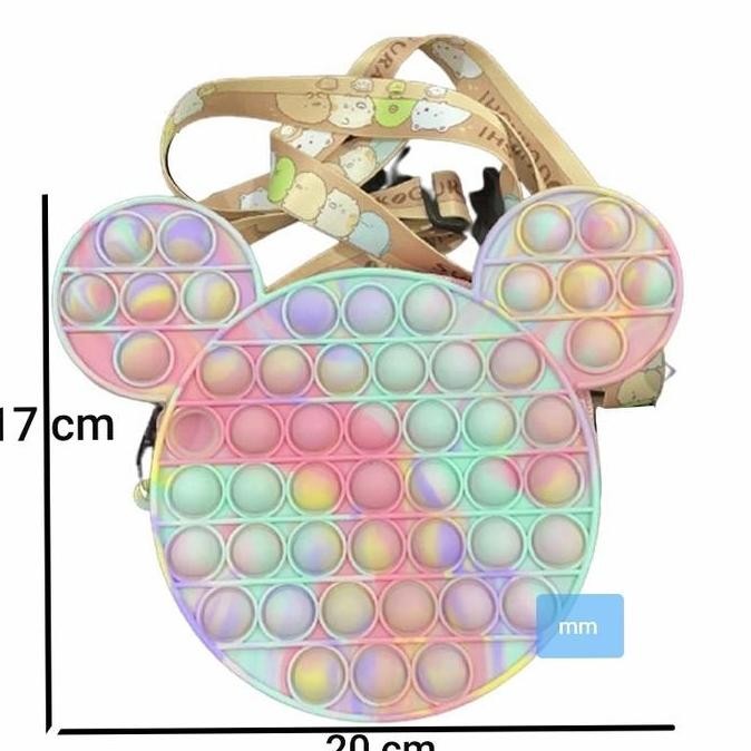 TERBARU - tas pop it sling bag tie dye kitty mickey push bubble tiktok tik tok