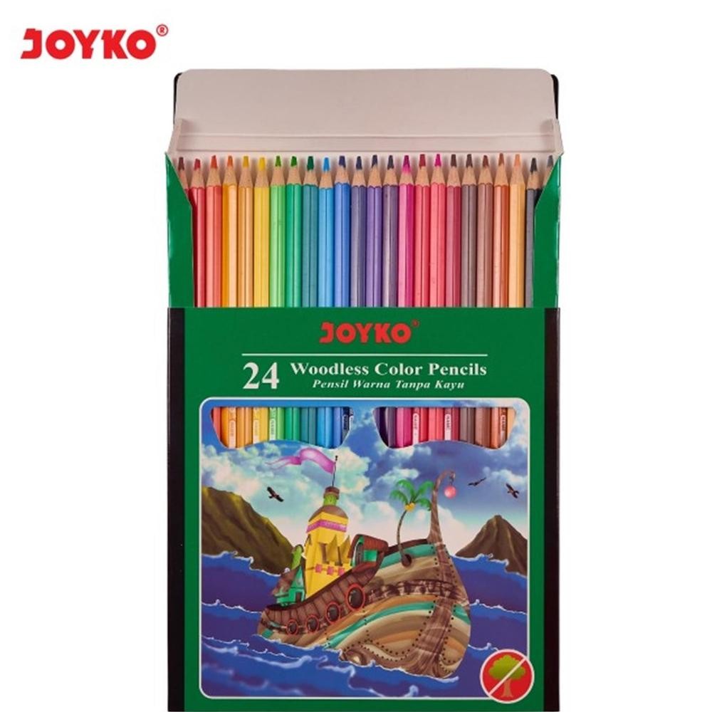 

Dg-4 Na Joyko Pensil Warna 12 24 Warna / Woodless Color Pencils Hexagonal Grips Joyko Panjang Isi 24 Pcs Cp-104 Cp-100 Dg-4