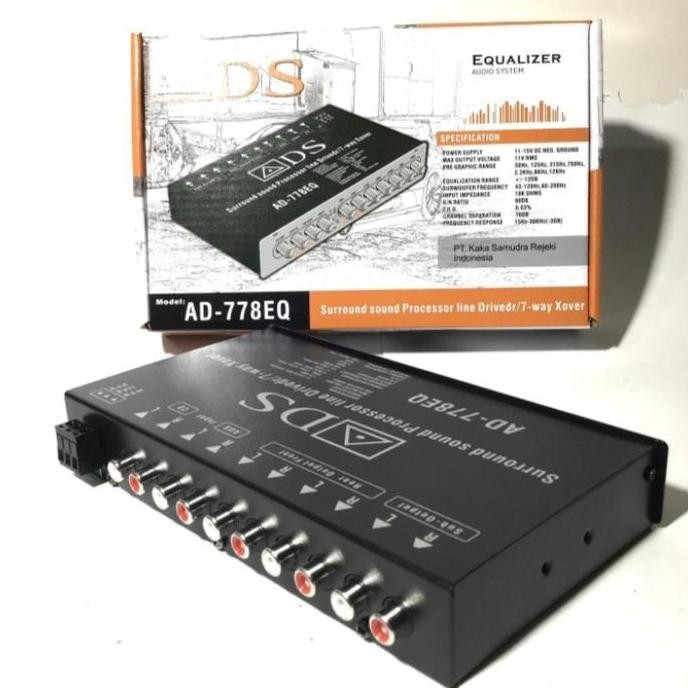 N Parametrik Equalizer Ads Ad-778Eq 7Way Sorround Sound Processor