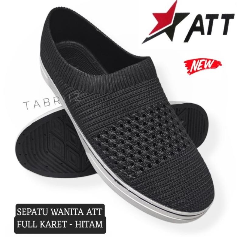 Ss-64 Sepatu Karet Wanita Att Hitam Sepatu Karet Jelly Wanita Terbaru - Model Trendi Anti Air Ss-64