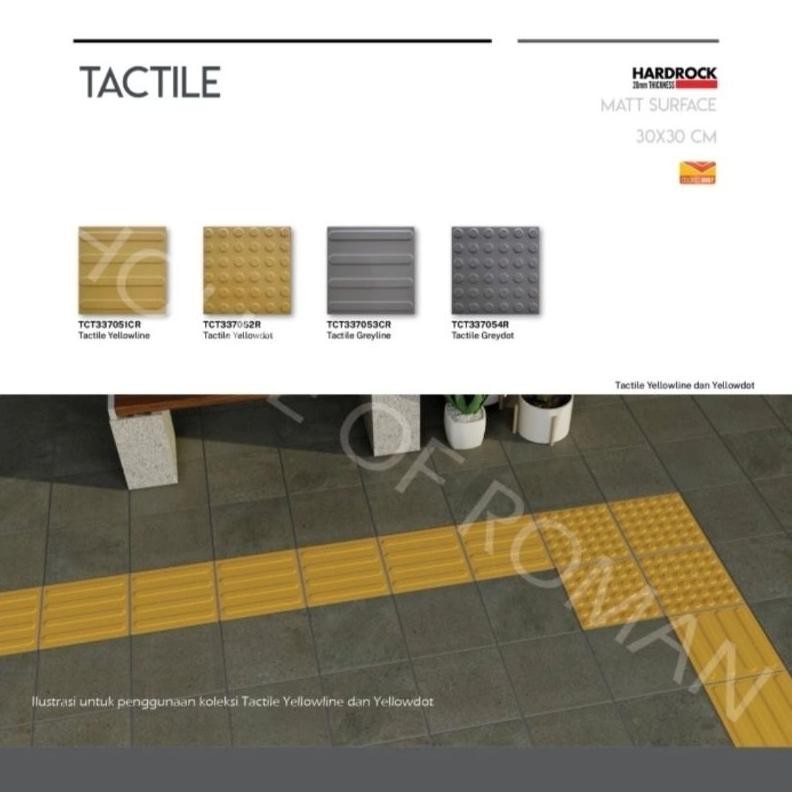 Roman Granit Hardrock 30x30 Tactile Series / Granit Lantai Pedestrian / Granit Lantai Trotoar / Gran
