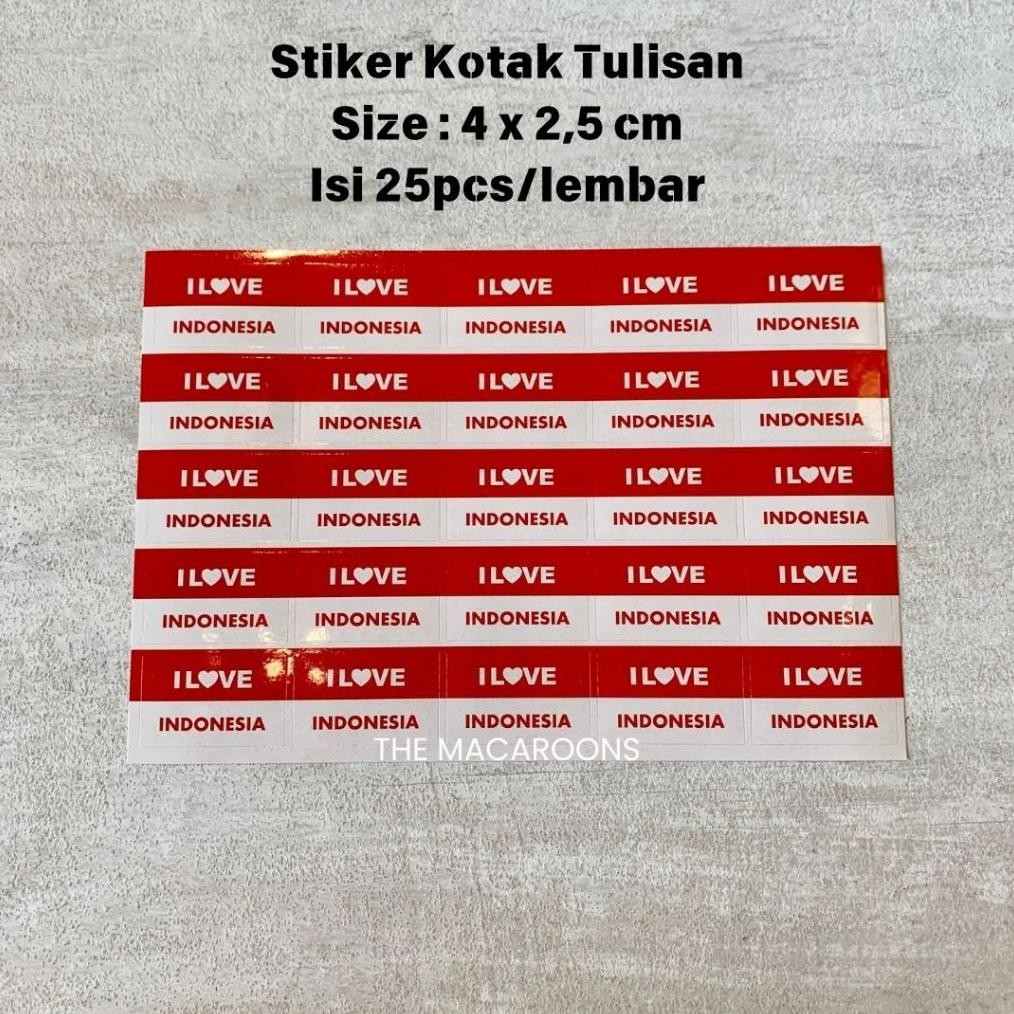 

Promo Spesial 25 Pcs Stiker Pipi Bendera Merah Putih / Sticker Love Indonesia Face Sticker Muka 17 Agustus Kemerdekaan