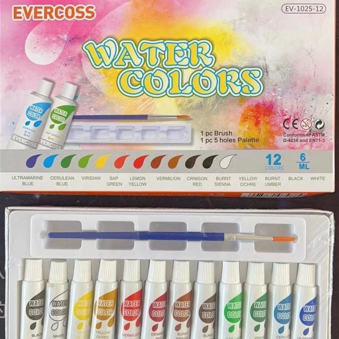 

Tw39 Cat Air Water Color Murah + Palet Dan Kuas 12 Warna 6Ml Tw39