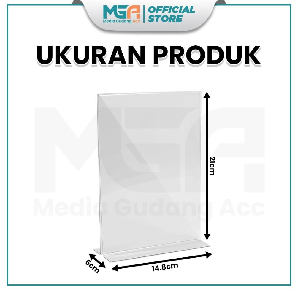 

Eh76 Tempat Brosur A5 Potrait 2 Sisi Akrilik 2Mm - Tent Holder / Tent Card Stand Display - Desk Eh76
