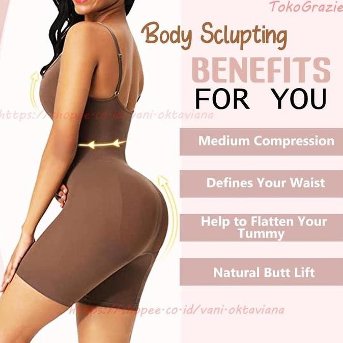 Bodysuit Wanita Korset Shapewear Korset Full Body Korset Pelangsing Badan Uk M-4XL | Body Sclupting