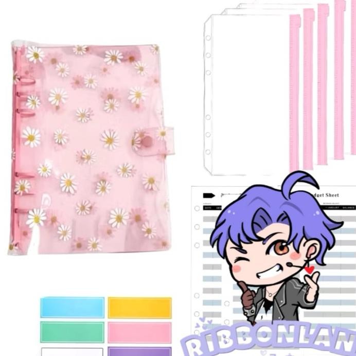 

A6 Set Lengkap Binder Daisy Ring Warna Nabung Pemula Hemat