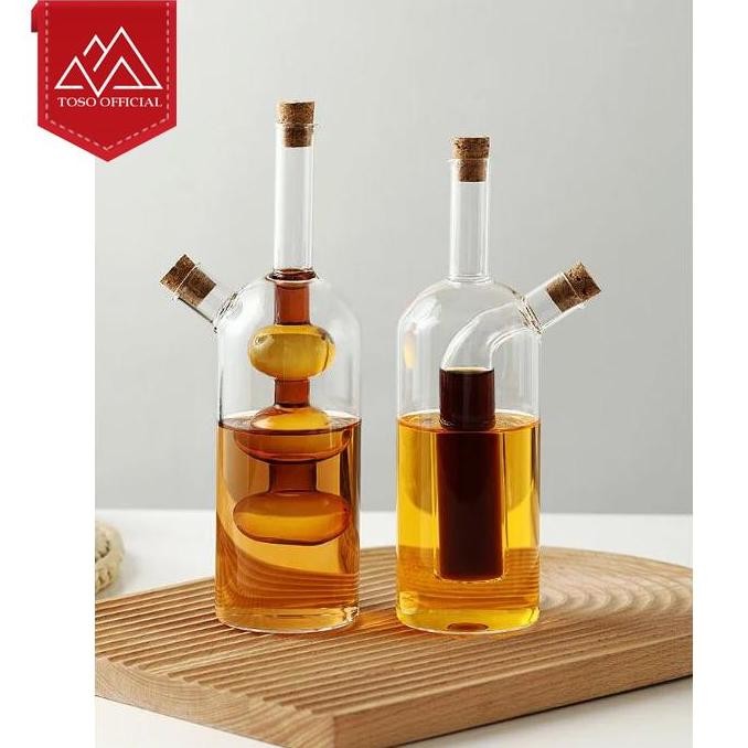 Botol Minyak 2 In 1 Oil Pot Glass Mini Bottle Botol Unik Kaca Kecap Allshop