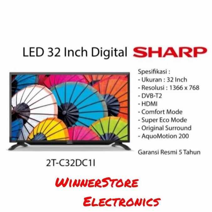 HARGA DISC - NEW LED TV/DIGITAL TV SHARP 32" inchi (USBMusic&HDMI) *KHUSUS MEDAN*