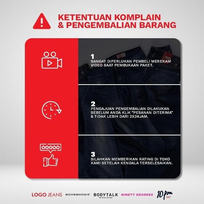 Murah Bombboogie Jeans Pria Regular I7 Series Dark Blue 43Ri7B3Dl