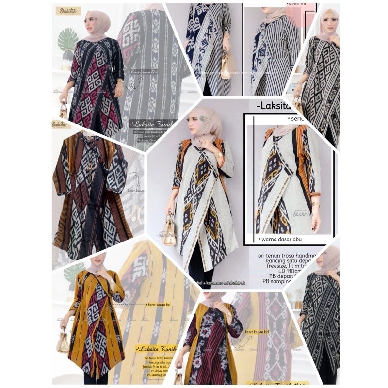 (READY) TERMURAH COD - LAKSITA TUNIK (ATASAN BATIK TENUN TROSO HANDMADE / TUNIK KEKINIAN / LONG TUNI