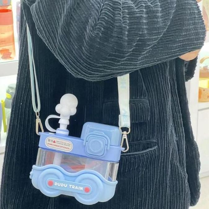 Botol Minum Anak Dudu Train  530ml Plastik Silicone / Tempat Minum Anak Kereta Botol Minum 530ML Fre