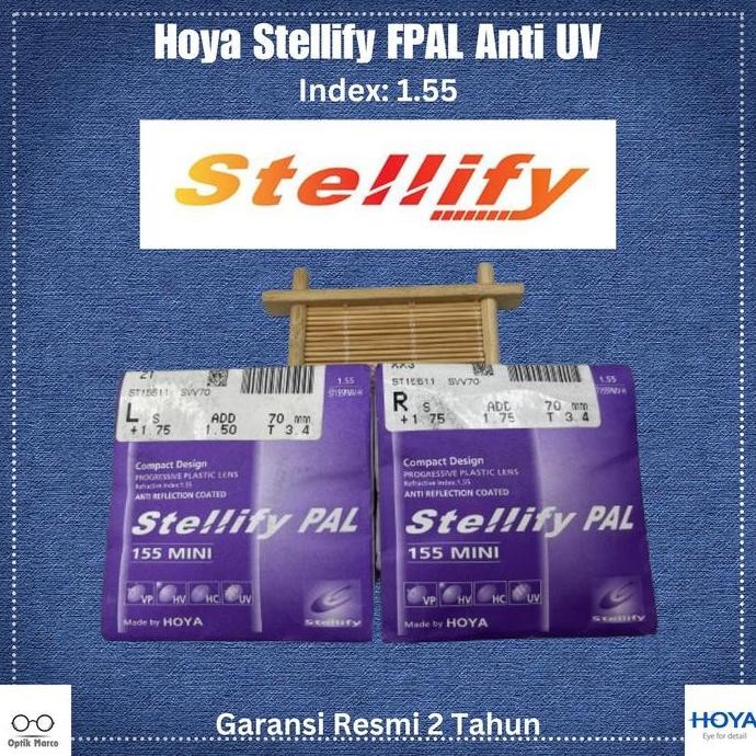 NEW - Lensa Kacamata Progresif Hoya Stellify Pal . Anti UV