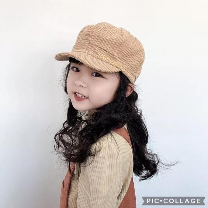 NEW - 4-8 tahun | IMPORT | Topi Baret Beret Keren NICE Polos Bahan Lembut Anak Laki Perempuan Fashio