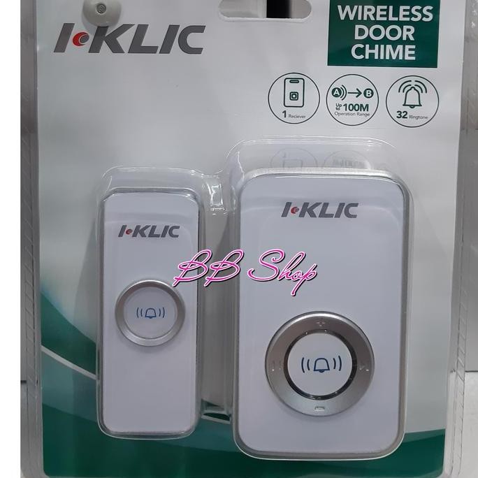 Bst Ready I Klic Bel Nirkabel Single Speaker Bel Pintu Rumah Original I Klic Best Seller