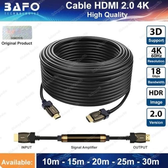 BEBAS ONGKIR - BAFO HDMI Cable 15 meter Full HD 1080P 2.0 Version 4K kabel HDMI 15m