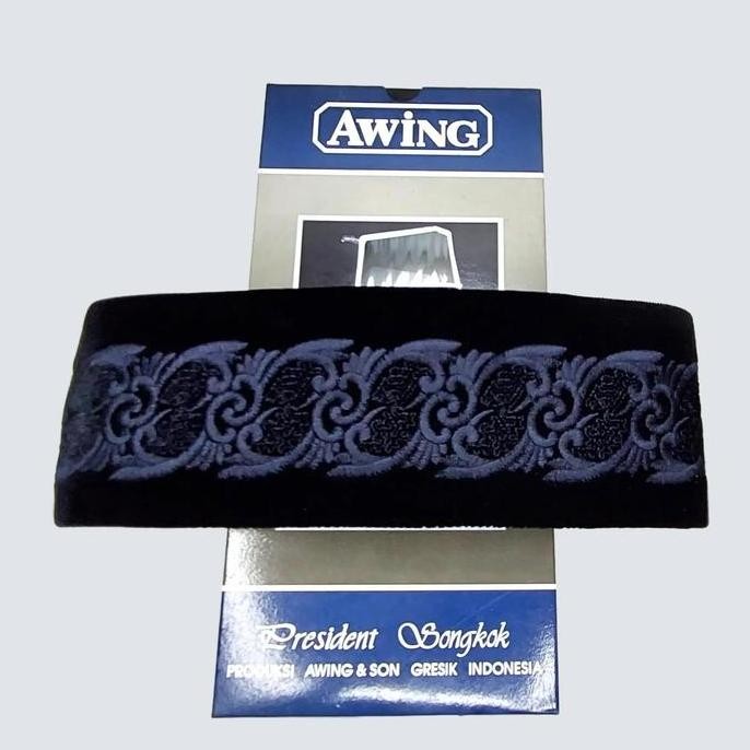 Peci Awing Motif Bordir Ananta 2 Songkok Awing Bordir Hitam Klasik