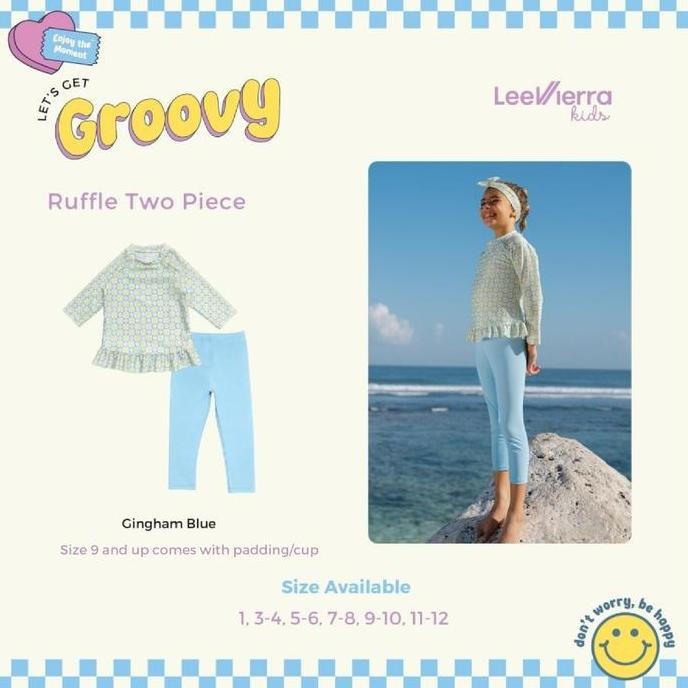 TERMURAH - Let's Get Groovy Girls Ruffles Two Piece, Baju Renang Anak