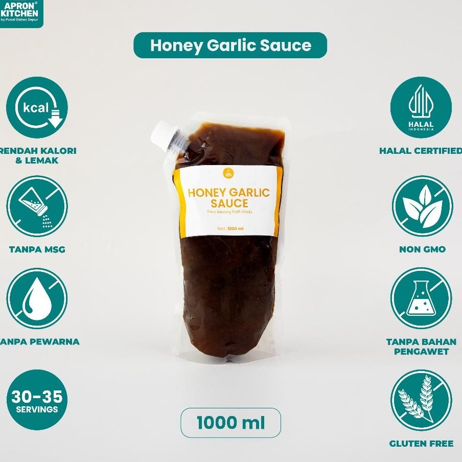 

Apron Kitchen Honey Garlic Sauce Kemasan 1 Liter