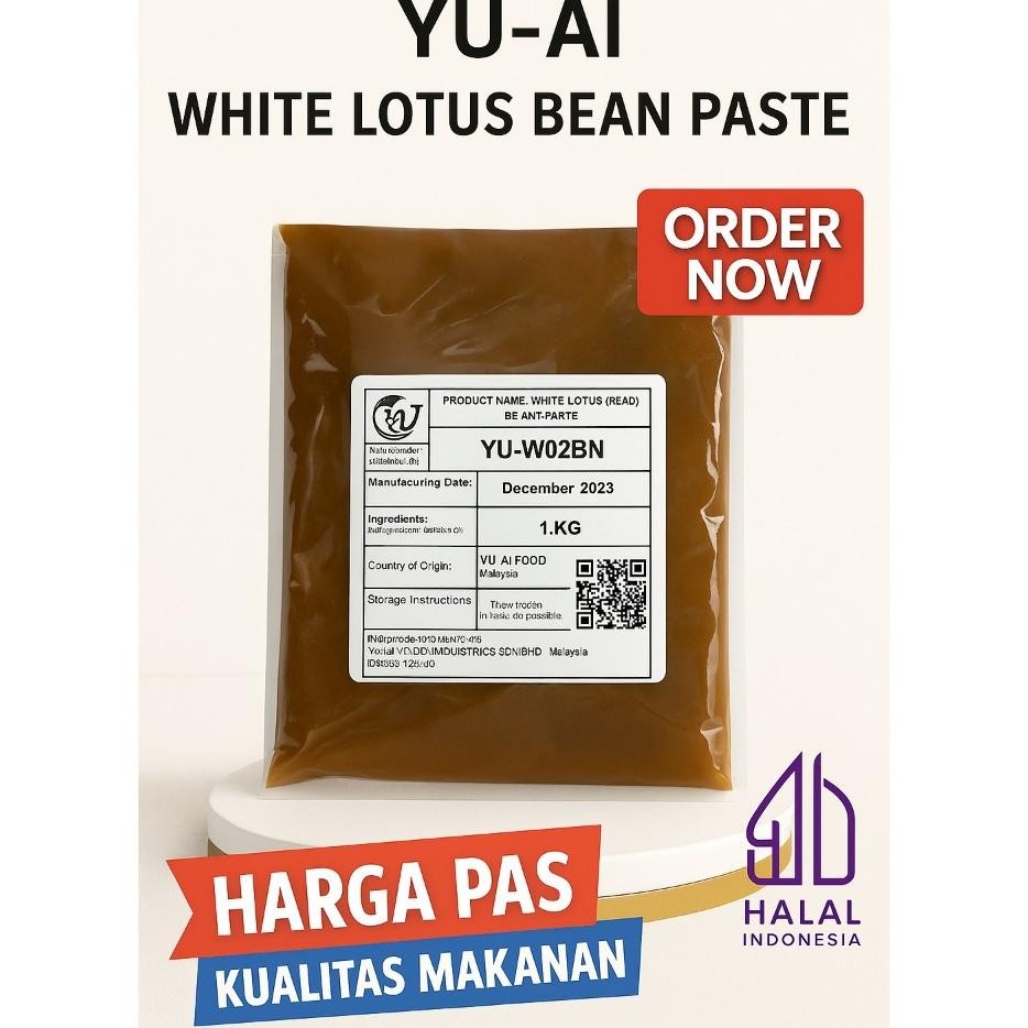 

Yu Ai White Lotus Bean Paste Bunga Lotus 1 Kg