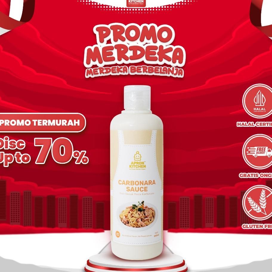 

Apron Kitchen Carbonara Saus Bumbu Masak Pasta Italia 250Ml