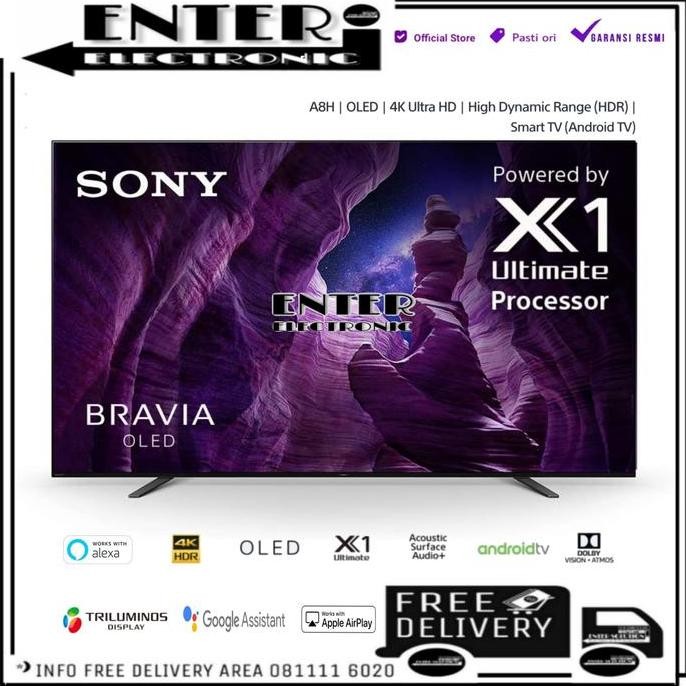 BEBAS ONGKIR - SONY OLED TV 55A8H - OLED SMART TV 55 INCH ANDROID 4K HDR SONY KD55A8H