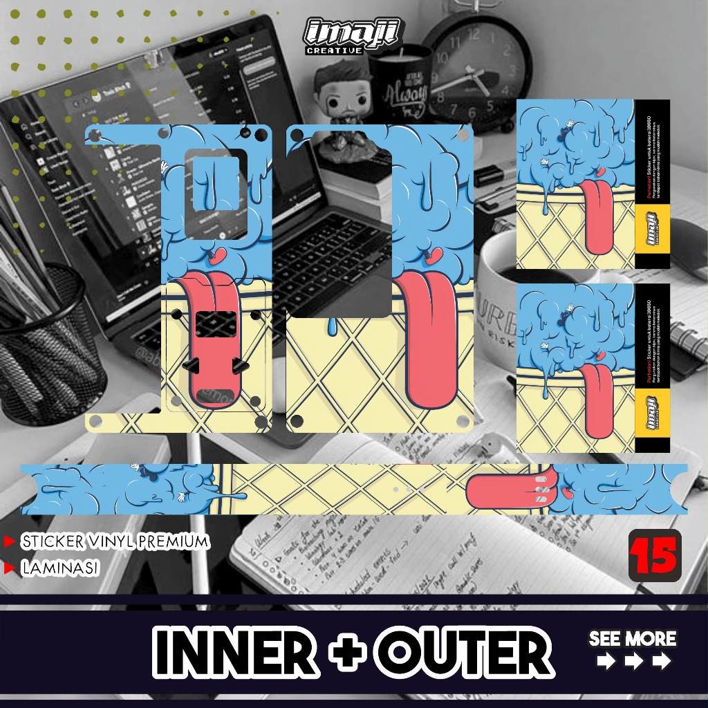 

Stiker Stiker B80 Imaji Creative 15 Garskin Label Custom Fullbody Presisi Bisa COD
