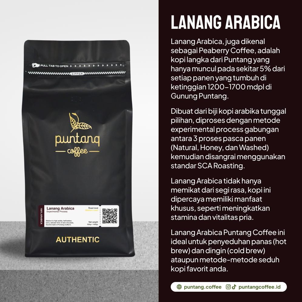 

Ready!! Kopi kuat tahan lama, kopi peaberry / lanang puntang coffee 200g