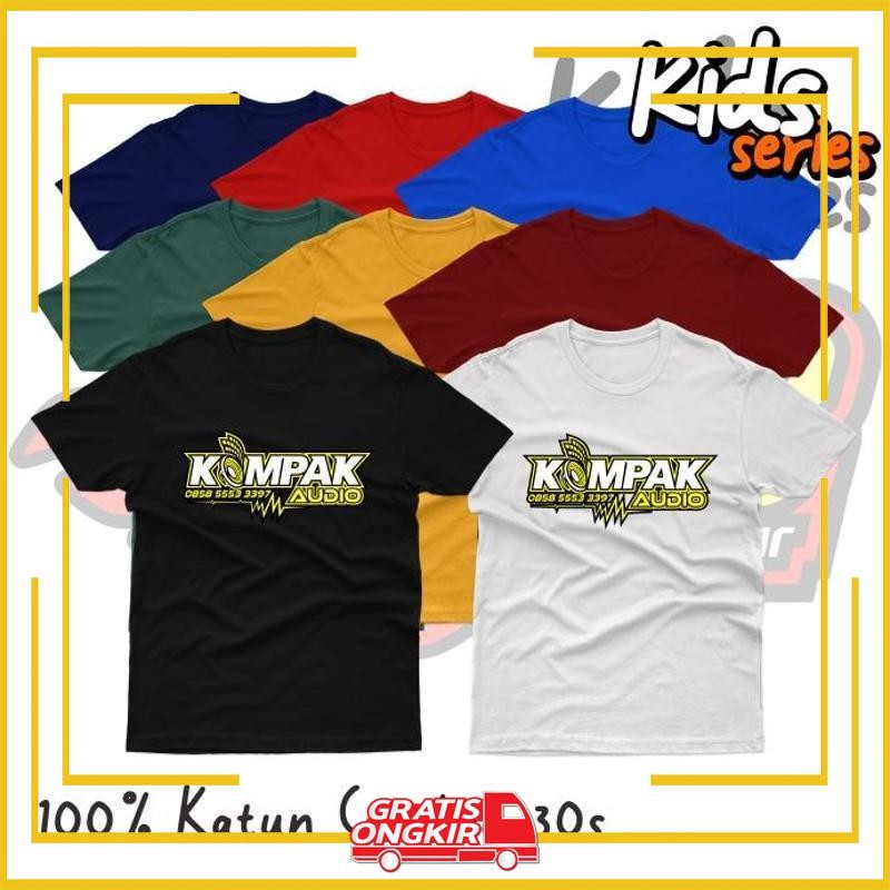 Harga Cuci Gudang Baju Kaos Anak Distro Kompak Audio Katun Combed Viral Kekinian Terbaru 2025 QV-08