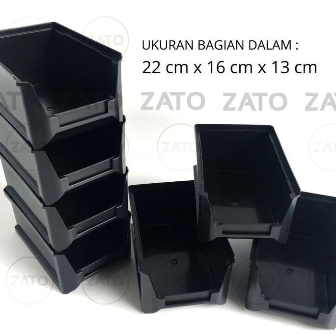 TERBARU - BESAR isi 4 pcs Kotak Plastik Stackable rak susun rak komponen