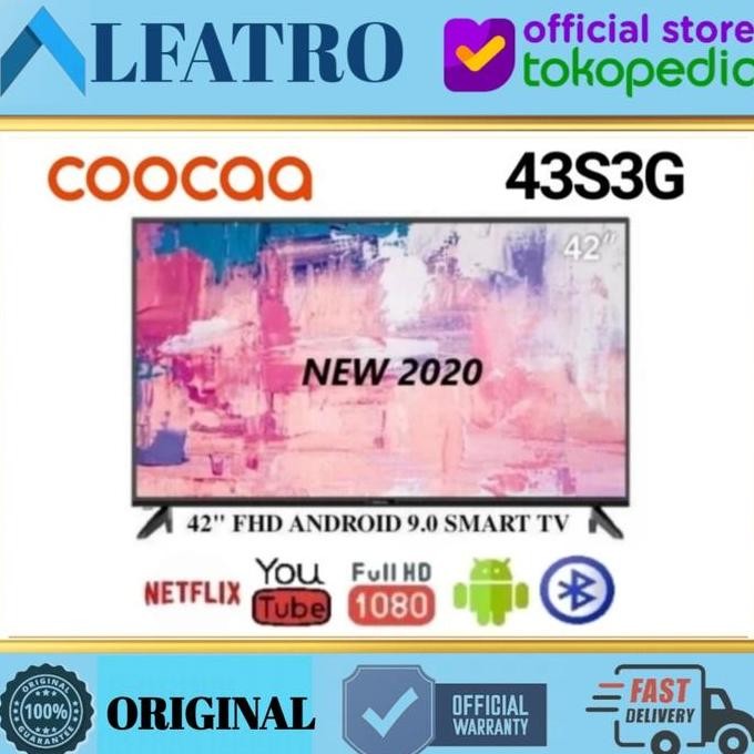 TERLARIS - COOCAA LED TV 42 INCH ANDROID 9.0 42S3G DIGITAL SMART TV