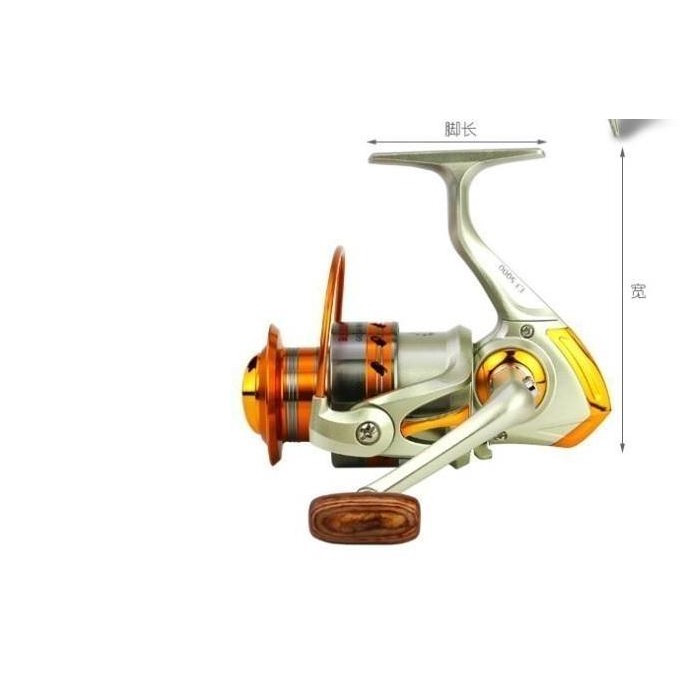 Reel Pancing Yumoshi Ef 8000 Spool Metal Warna Gold 12Bb Allshop