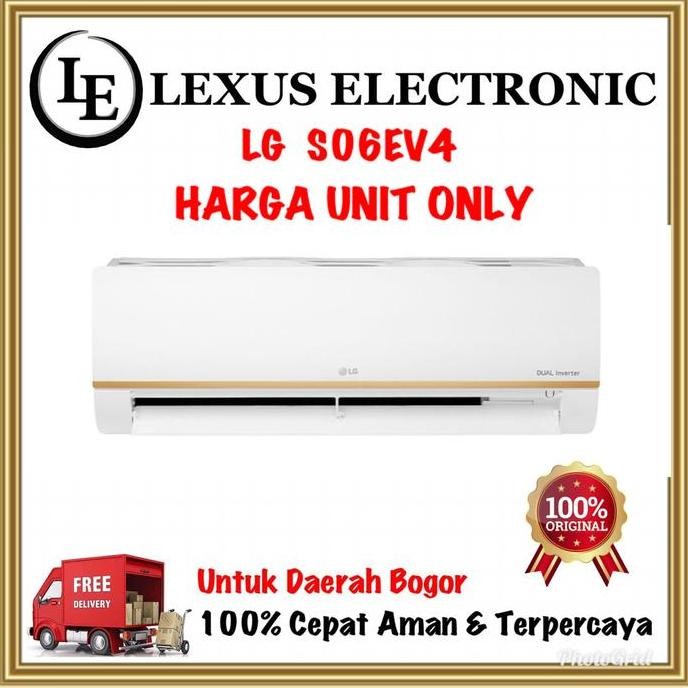 TERBARU - LG AC INVERTER 1/2PK | AC LG S06EV4 | S 06EV4 | DUAL COOL INVERTER