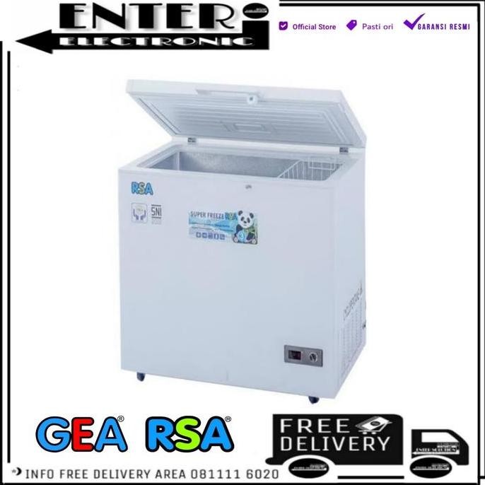 NEW RSA CF150 - CHEST FREEZER RSA 150 LITER FREEZER BOX PEMBEKU RSA CF 150