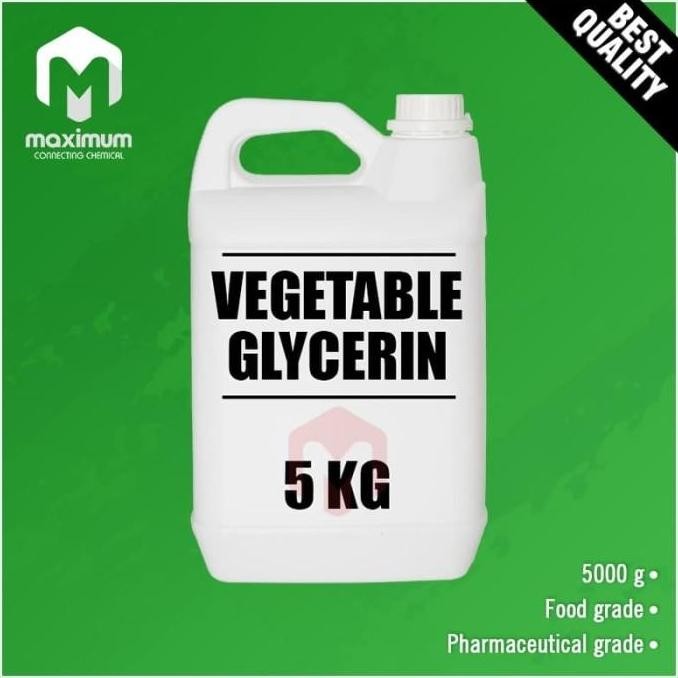 

BEBAS ONGKIR - Gliserin Nabati / VG / Vegetable Glycerin Pharmateutical Grade - 5 Kg