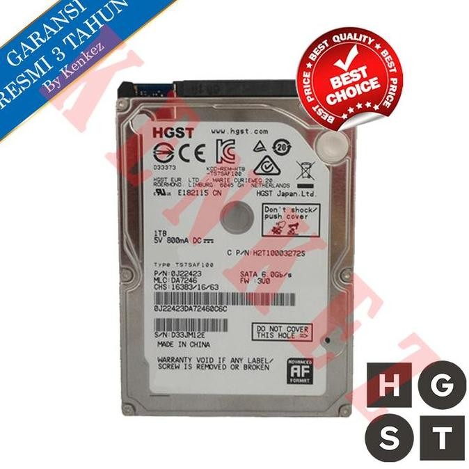 TERMURAH - Hitachi HGST Harddisk Internal 1TB SATA 2.5" 5400RPM