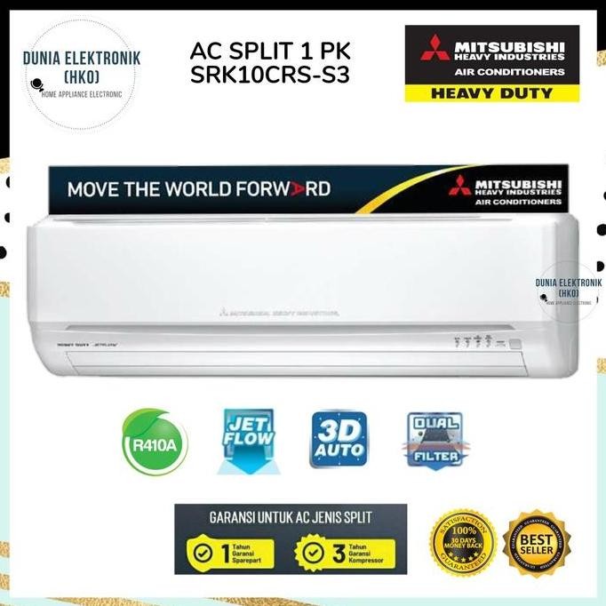 BEBAS ONGKIR - AC MITSUBISHI HEAVY INDUSTRIES 1 PK LOW WATT SRK10CRS-S3 | srk10crs s3