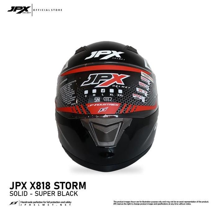 TERBARU - Helm JPX - Helm Full Face Storm X818 - Solid