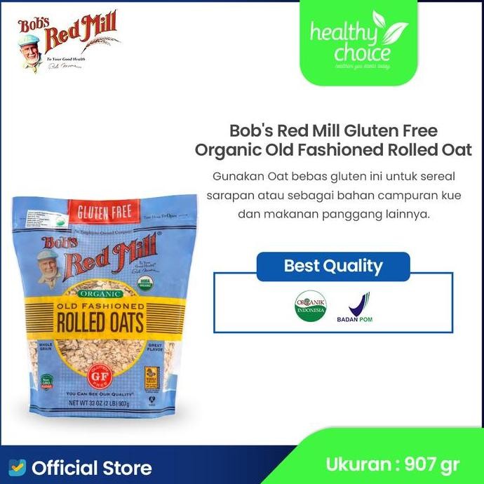 

Bob's Red Mill Gluten Free Organic Old Fashioned Rolled Oat 907 gr