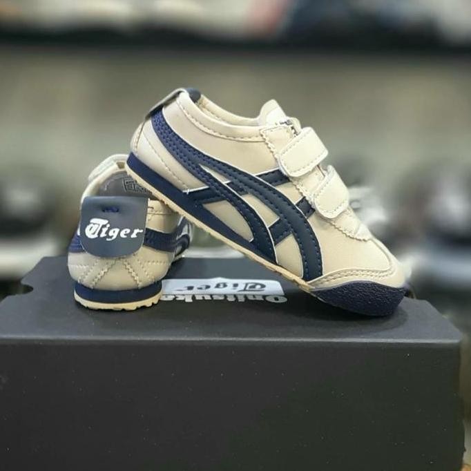 Sepatu Sneaker Anak Laki Perempuan Perekat/Prepet Ost Cream Navy 1-9 Thn