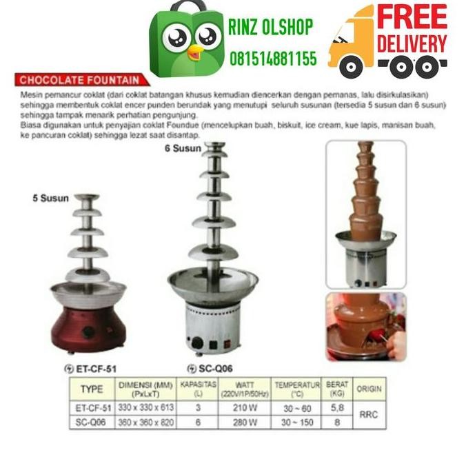 

CHOCOLATE FOUNTAIN MESIN PEMANCUR COKLAT GETRA ET-CF-51