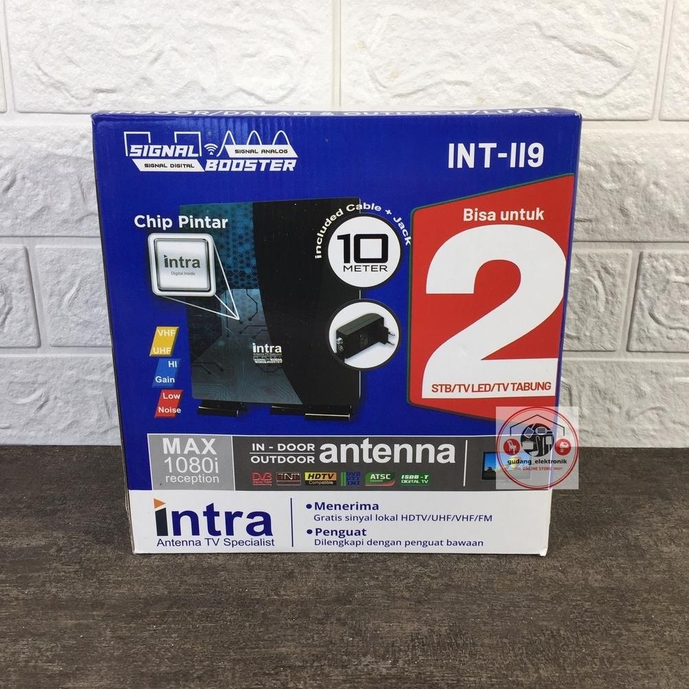 Antena Tv Digital Intra Int-119 / Antena Tv Digital Luar & Dalam / Antena Tv Digital Murah Outdoor &