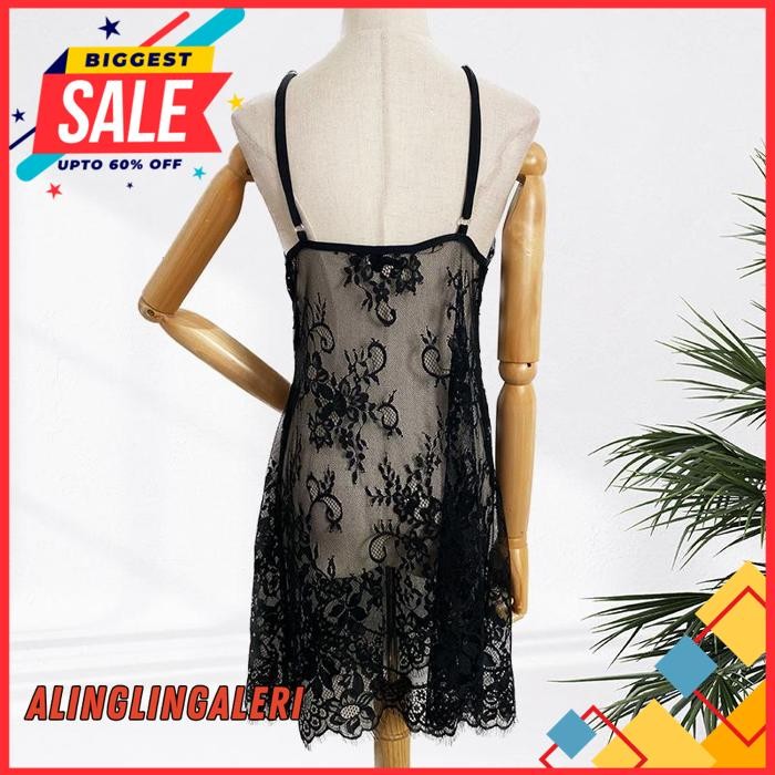 SELENA LACE BABYDOLL SEETHRU BIG SIZE LINGERIE PRODUK PILIHAN