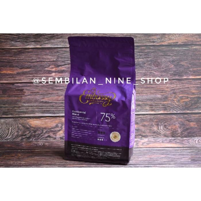 

Tulip Embassy Continental Dark Couverture Chocolate 75% 2,5 Kg Terbaru Best Quality 100% Original