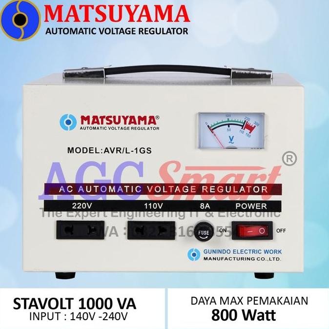 BEBAS ONGKIR - Stavolt Stabilizer Matsuyama AVR-LD 1GS 1000 VA 1000 Watt