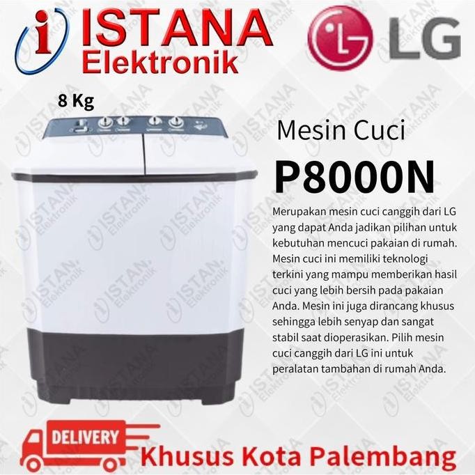 LG MESIN CUCI 2 TABUNG 8 KG P8000N