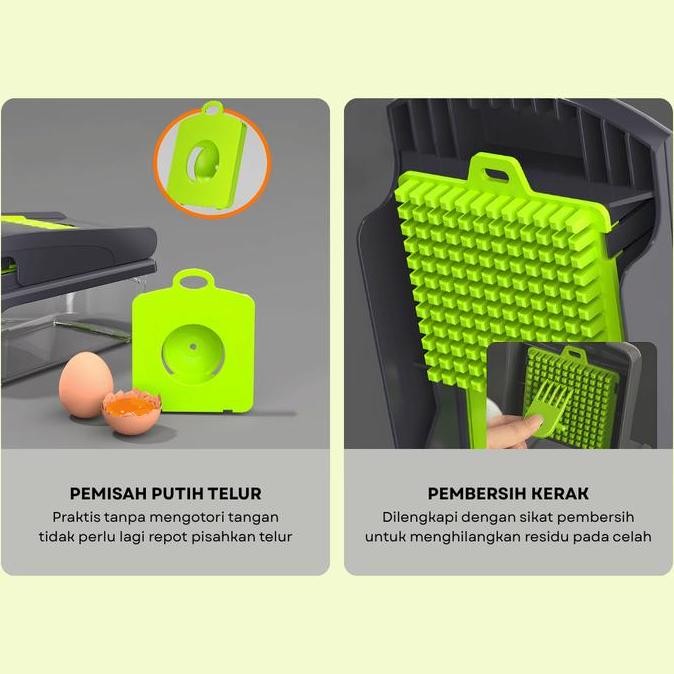 Parutan Sayur 16In1 Pemotong Serbaguna Kitchenware Alat Pemotong Sayur Dan Buah Multifungsi Allshop