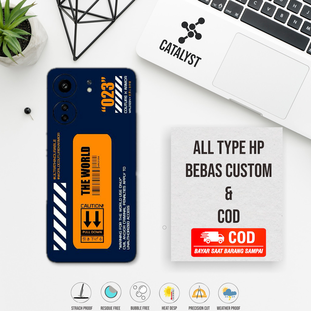 

[COD] Garskin Stiker Redmi 13c Skn Tuy Label Custom Presisi Terlaris