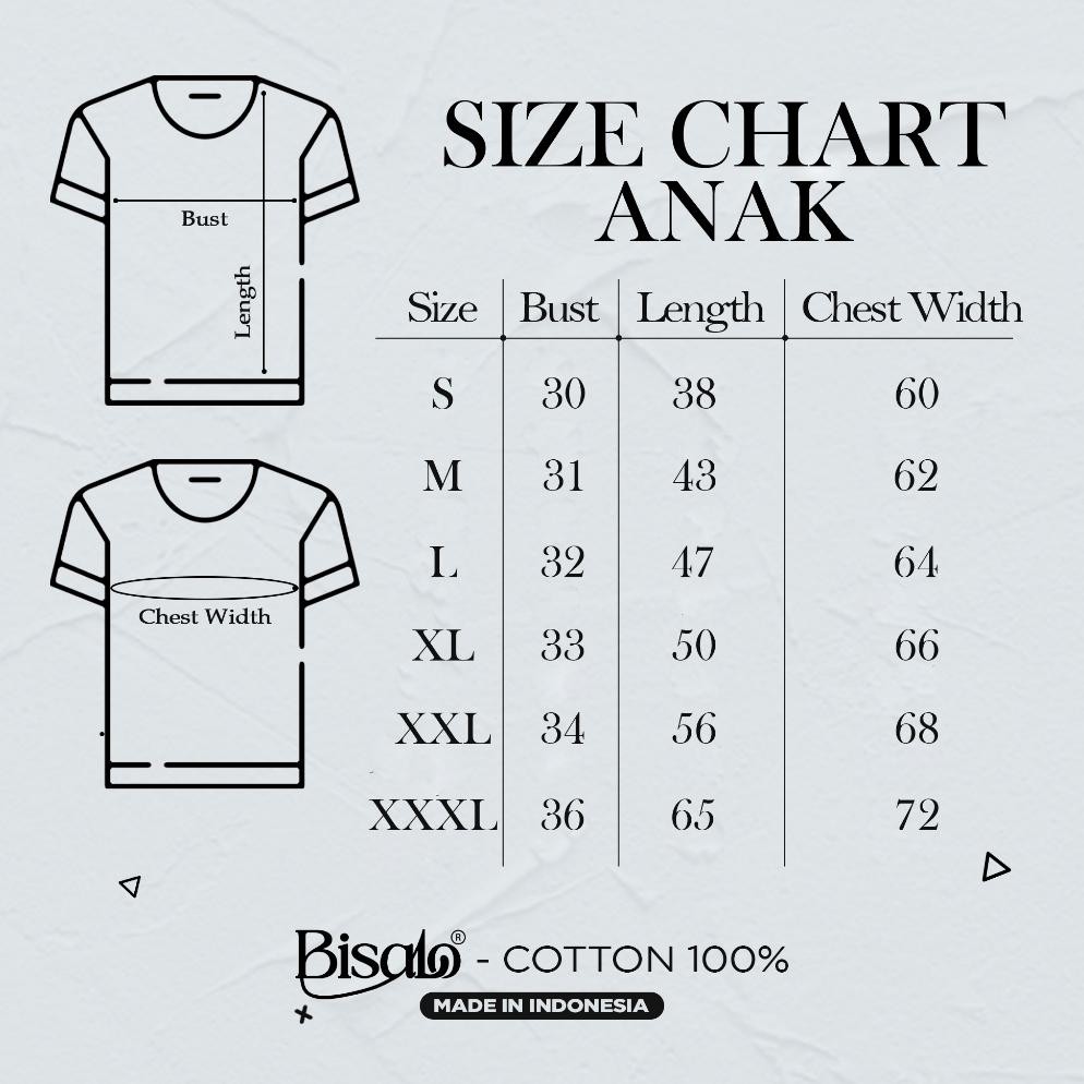 [Kecil Bsl- 67 Bisalo Kaos Anak Anak Lengan Pendek Digital Printing Motif "M In Ur" -  Kaos Anak Wan