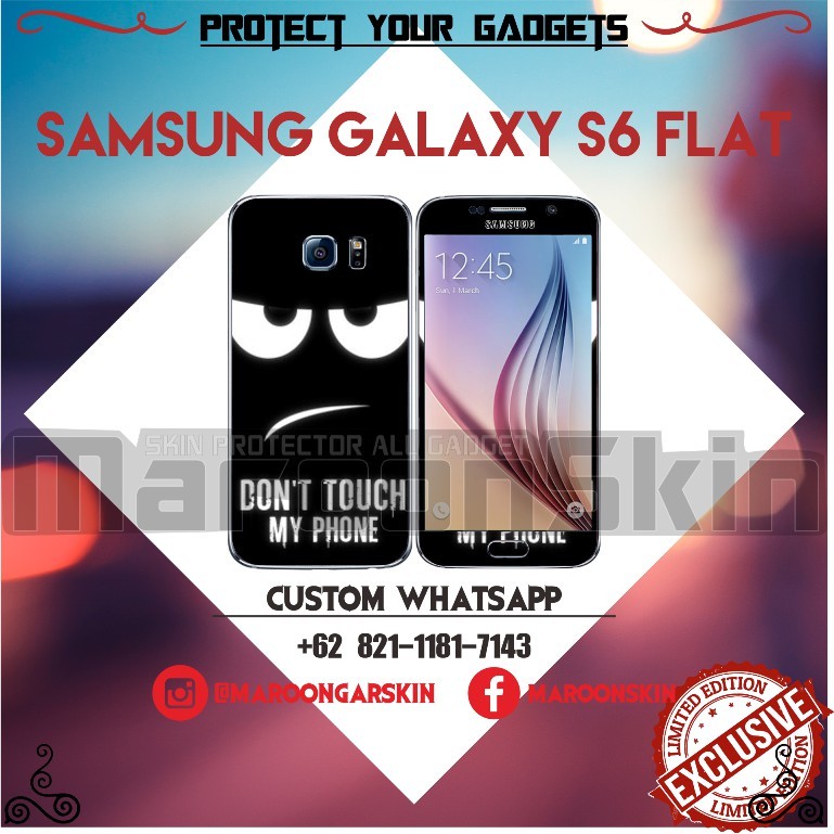 

[COD] Garskin Stiker Samsung Galaxy S6 Label Custom Presisi Terlaris